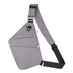 BROADREAM Anti Theft Sash Sling Crossbody Bag, Slim Personal Flex Bag for Women, Waterproof Chest Daypack, Casual Lightweight Men Bags for Travel Sports Walking Mountaineering