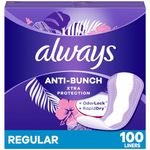 Always Xtra Protection Daily Liners, Regular, 100 Count