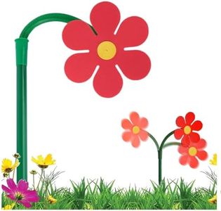 CUTENNIOU Crazy Daisy Sprinkler Crazy Dancing Flower Water Sprinkler Funny Sun Flower Dancing Daisy Lawn Sprinkler for Yard Watering Dogs Kids Playing Red Yellow Garden Sprinklers - Red