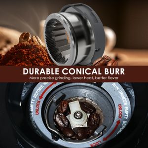 Homtone Conical Burr Coffee Grinder – Adjustable Grind Settings