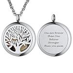 PROSTEEL Personalized Tree of Life Photo Necklace Memorial Tree of Life Necklace