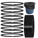 20 Pcs Garbage Can Bands, Trash Can Elastic Rubber Bands Fits 13 to 30 Gallon Trash Cans, Trash Can Bands Waste Box Holder Cabinet Loop Straps for Garbage Bag Liner Home Office School Indoor Outdoor