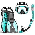 EMSINA Mask Fin Snorkel Set with Ad
