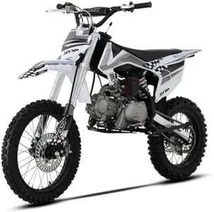 SYX MOTO 125cc Dirt Bike Teens 12+ Yrs 4-stroke Gas-powered Dirt Bike Off-road Motorcycle Kick Start 4-speed Manual Transmission, Whip 125-K1, Up To 50mph (Grey)