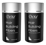 Dexe Classic Necessity Easy to Use Lose Hair Building Fibres 22g Black (Pack of 2), Thick Hair, Instant Results, Plant and Cotton based Fibers, For Men and Women