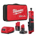 Milwaukee M12FDGS-422B 12v Fuel Straight Die Grinder Set, Red