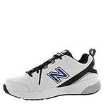 New Balance mens 608 V5 Casual Comfort Cross Trainer, White/Team Royal, 7 W