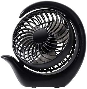 AceMining Fan, Silent Fans & Cooling, Rechargeable Fans, Desk Fan, USB Fan, Electric Fan, Small Table Fan for Bedroom Office Bedside (Black Round)