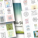 32 Pcs Bible Verses Quotes Scrapbook Stickers for Journal Laptop Dairy DIY Scrapbooking Page Decoration