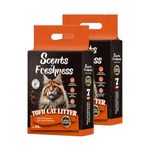 Barkbutler x Scents of Freshness: Select Grade Tofu Cat Litter-Lemon Scented|Bio-Enzymatic Odour Control|100% Biodegradable & Flushable|Ingest-Safe|Rapid Moisture Lock, 5.6kg Total-2 Pack of 2.8kg