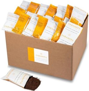 Sarasota Coffee Ground Packets | Gourmet Medium Roast Bulk Coffee Packs | Breakfast Blend | Low Acid Mold Free Singles Individual Pouches for 12 Cup | 1.75 Ounce Bags, 100 Count