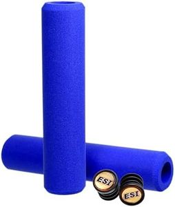 ESI Grips Chunky - Silicone MTB Grips - Ultimate Comfort and Control for Mountain Bikers and E-Bike Riders, Durable Bicycle Handlebar Grips for a Smooth Ride (Blue)