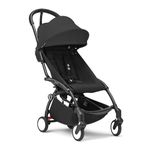 Stokke Babyzen YOYO3 Stroller from 6 Months - Includes Black Frame, Seat Cushion + Canopy - Folds in & Out in a Flash - Light & Compact - Carry-On Compatible - Black