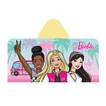Franco Barbie Bath/Pool/Beach Soft Cotton Terry Hooded Towel Wrap, 24 in x 50 in Kids