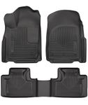 Husky Liners Weatherbeater Floor Mats | Fits 2016-2024 Dodge Durango; 2016-2021 Jeep Grand Cherokee; 2022 Jeep Grand Cherokee WK | Front & 2nd Row, 3-pc Black - 99151