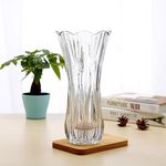 Yuuker.T Clear Large Thicken Glass Flower Vase,Modern Tall Tulip Vase for Centerpieces Home Room Decor, Decorative Cute Vase for Shelf Farmhouse Coffee Table Living Room Decor,Gift,Mother Day