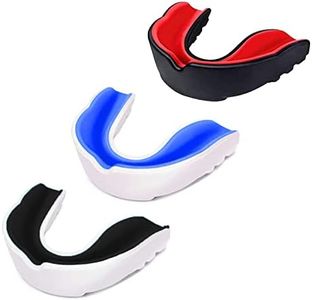 3 Pack Kids Youth Mouth Guard Football Sports Braces Mouthguards for Mouthpiece Boys Teeth for MMA Boxing Rugby Kickboxing Taekwondo Softball Lacrosse to Braces EVA Double Colored