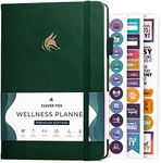 Clever Fox Wellness Planner - Weekly & Daily Health and Wellness Log, Food Journal & Meal Planner Diary for Calorie Counting, Notebook for Medical Condition Tracking, A5-Sized - Forest Green