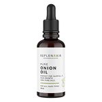 Replenhair Onion Hair Oil with Black Seed Oil - Essential Hair Growth Oil for Stronger, Thicker Hair - Red Onion Oil for Hair Loss Treatment - 100% Natural Essential Oil for Hair & Scalp - 50ml