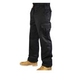 Roadmaster Men's Hard Wearing Cargo Combat Builders Warehouse Workwear Trouser, Black, 48 - Long