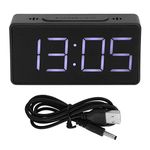 Digital Alarm Clock, Digital Clock Alarm Clock Bedside Clock Electronic Desk Clock Large Display Clock for Kids Bedroom Small Travel Clock Snooze Function for Office Kids Student Families(Black)