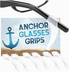 Anchor Glasses Straps Anchor Glasses Grips - 3 Pack - Sunglasses Strap Retainer Anti-Slip Glasses Grip Ear Hook Eyeglasses Anti-Slip Temple Tip Glasses Holder