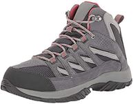 Columbia Women's Crestwood Mid Waterproof, Graphite/Daredevil, 8