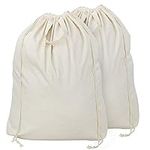 2 Pcs Canvas Laundry Bags with Carr