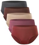 BAMBOO COOL Womens Briefs Women's Underwear Pants Soft Knickers with Mid Waist 5er Pack