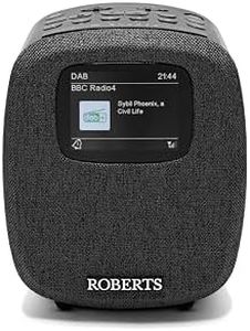 Roberts ORTUS5 FM/DAB/DAB+ Digital Clock Radio with Bluetooth, Alarms and Colour Display, Black