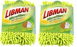 Libman 196 Microfiber Dust Mop Refill with Premium Microfiber Fingers, 18.75" - 2 Pack