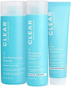 Paula's Choice CLEAR Regular Strength Kit - 2% Salicylic Acid & 2.5% Benzoyl Peroxide Blemish Treatment Skincare Kit with Face Wash, Blemish Treatment and Exfoliator