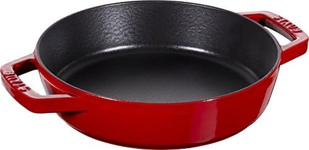 STAUB Cast Iron Frying Pan with Double Handle, Round, Ø 20 cm, Cherry