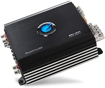 Planet Audio BB4.1200 4 Channel Class D Car Amplifier - 1200 Watts, Full Range, 2-4 Ohm Stable, Mosfet Power Supply, Bridgeable