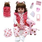 SYP Reborn Baby Dolls 17 inch 48cm Soft Silicone Vinyl Reborn Dolls Girl Realistic Baby Doll Lifelike Baby Dolls Newborn Baby Dolls Handmade Toys Birthday Giftdler