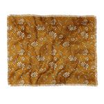 Deny Designs Holli Zollinger Kalami Floral Mustard Woven Throw Blanket, 50" x 60"