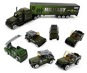 Bestonl Military Vehicle Set Vehicle Toy Truck Strong Durable Material for 3, 4, 5,6,7, 8+ Years Old Boys & Girls Best Gift for Kids(Military Vehicle Set)