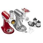 KitchenAid KSM2GSSA Attachment Pack - Food Grinder, Fresh Prep Slicer and Shredder, and Sausage Stuffer White Medium