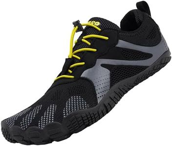 SAGUARO Zapatos Minimalistas Hombre Mujer Comodas Respirable Zapatillas de Trail Running Ligeras Calzado Barefoot Antideslizante para Gimnasio Fitness Senderismo Montaña, Negro Intenso 38
