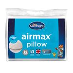 Silentnight Airmax Pillow – Air Mesh Sides Maximising Airflow Preventing Overheating for a Cool Night's Sleep – Machine Washable and Hypoallergenic Bed Pillow, White