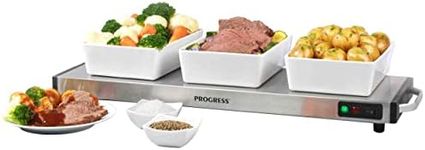 Progress EK2610P Cordless Hot Plate, Large Food Warming Tray, Plate Warmer, Portable Buffet Server Tray, 1200 W, Non-Slip Feet, 15 Minute Charge Time, Keeps Meals Warm for Up to 60 Minutes