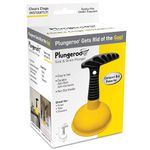 Plungeroo Sink Plunger, Powerful Mini Plunger with Short Handle, Easy-to-Use Unclogging Tool for Bathroom Drains, Shower, Bathtub, RV and Kitchen (6.1 x 4.2 2.9 Inch), Yellow