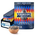 Chinook Seedery Roasted Sunflower Seeds, Gluten Free, Non GMO, Original Flavor, 4oz, Pack of 12