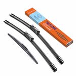 WOWIPER Silicone Windshield Wiper Blades with Rear Wiper Blade for Subaru Crosstrek 2018-2023 Impreza 2017-2023, All-Season Automotive Replacement Windshield Wipers for My Car - 26"+16"+12" (Set of 3)