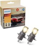 Philips Ultinon Classic LED car headlight bulb (H4/H19), 3.500K warm white light, halogen color match, 80% more brightness*, Easy-fit LED bulb, set of 2