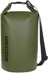 MARCHWAY Floating Waterproof Dry Bag 5L/10L/20L/30L/40L, Roll Top Sack Keeps Gear Dry for Kayaking, Rafting, Boating, Swimming, Camping, Hiking, Beach, Fishing, Army Green, 20L