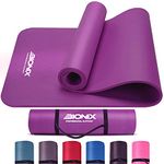 Bionix Exercise Mat with Carry Handle Strap- Extra Thick NBR Yoga Mats for Men and Women- 180cm x 60cm Durable, Non Slip Mat - Gym Mats for Home, Camping, Pilates and Workout