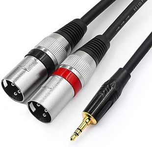 Tisino Cavo 3,5 mm a XLR, 3.5mm a Doppio XLR Maschio Stereo Cavo Breakout Patch - 1M