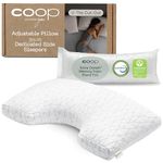 Coop Home Goods Original Cut-Out Adjustable Pillow, Queen Size Bed Pillows for Neck & Head Support, Memory Foam Pillows - Medium Firm for Side Sleeper, CertiPUR-US/GREENGUARD Gold