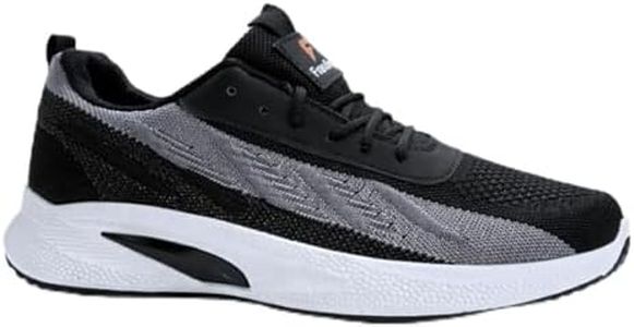 FRANDING HY-514 Men’s Athletic Shoes, Lightweight Textile Upper, Breathable Lining, Korean Cotton Insole, Durable PVC Sole – Walking, Gym & Daily Wear Sneakers (BLACK, US Footwear Size System, Adult, Men, Numeric, Medium, 10)